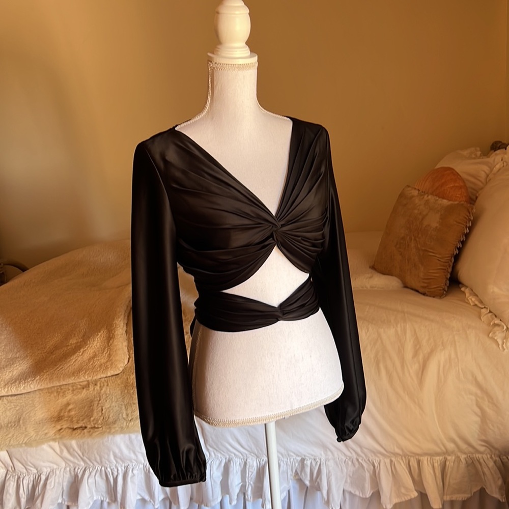 STOLEN STUDIOS black MILLION BLOUSE Size XL